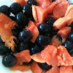 Papaya and Black Grape Salad
